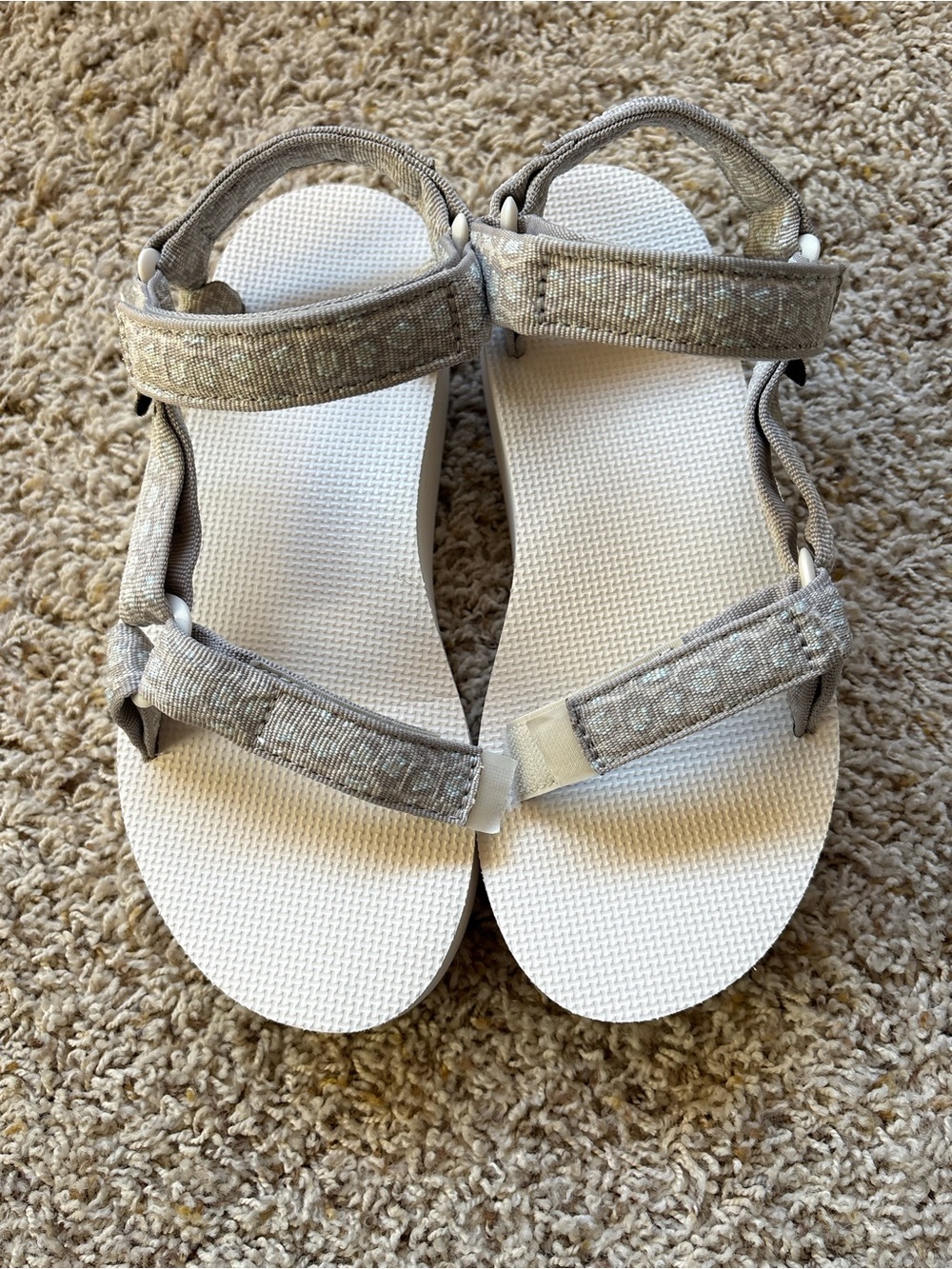 Teva White Platform Universal Sport Sandals White/Gray/Seafoam Leopard Print